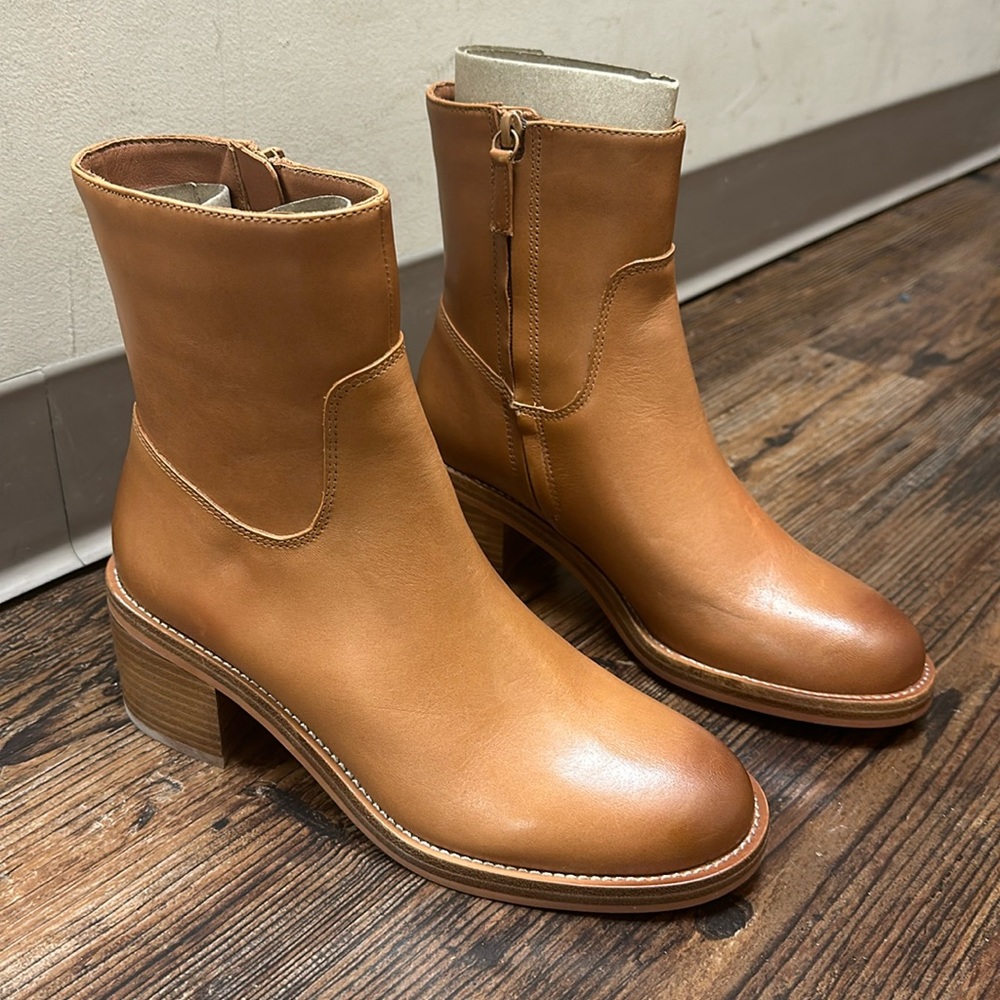 J crew stacked heel boots BJ869